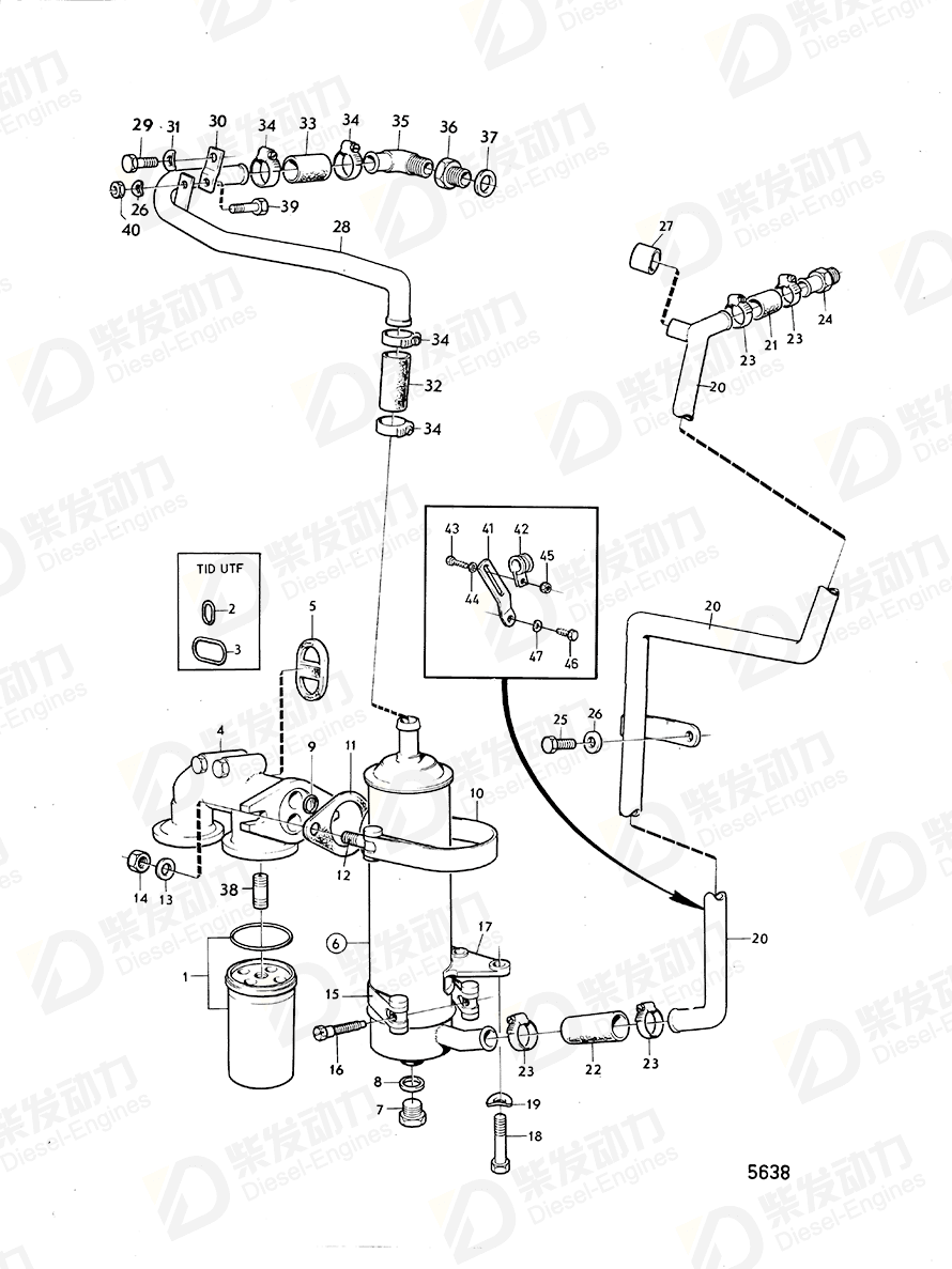 VOLVO Oil Cooler 468035 Drawing
